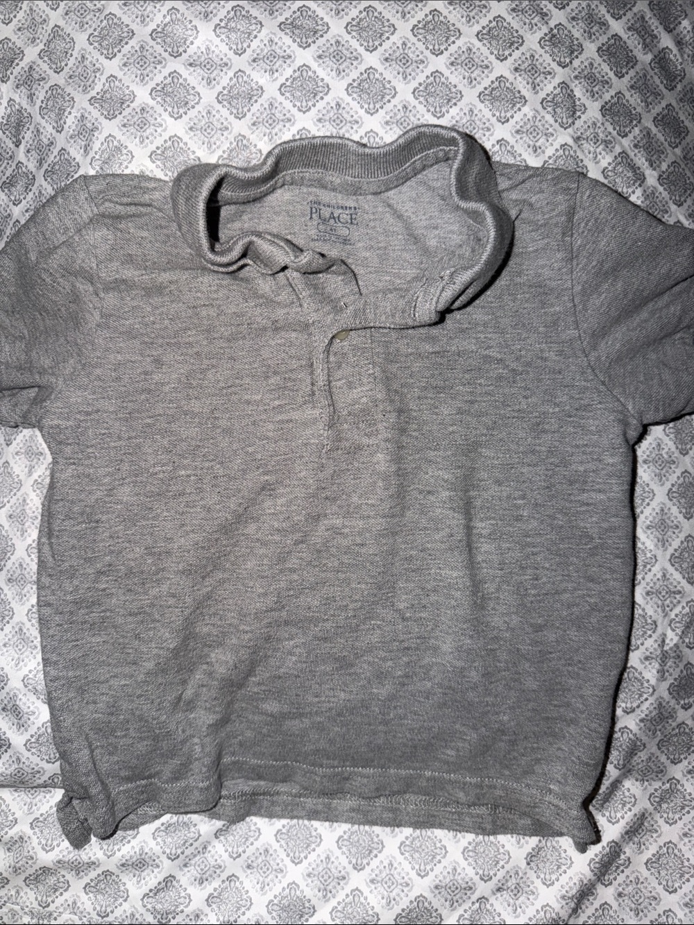 The Children's Place Light Gray Polo Shirt for Kids